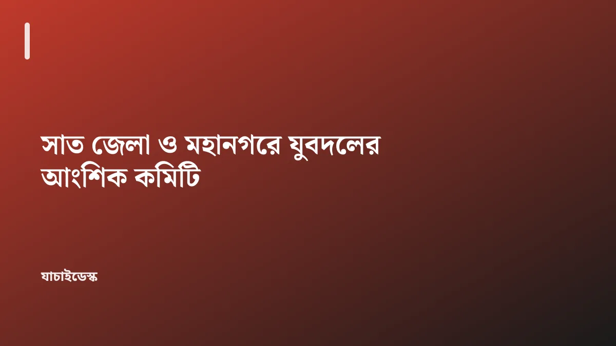 সাত জেলা ও মহানগরে যুবদলের আংশিক কমিটি — যাচাইডেস্ক